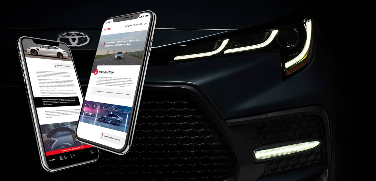 Automated Toyota Mobile Website